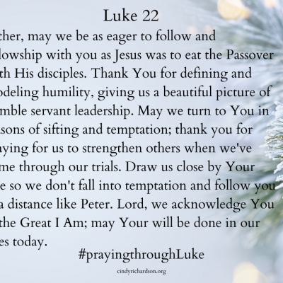 Luke 22 Prayer